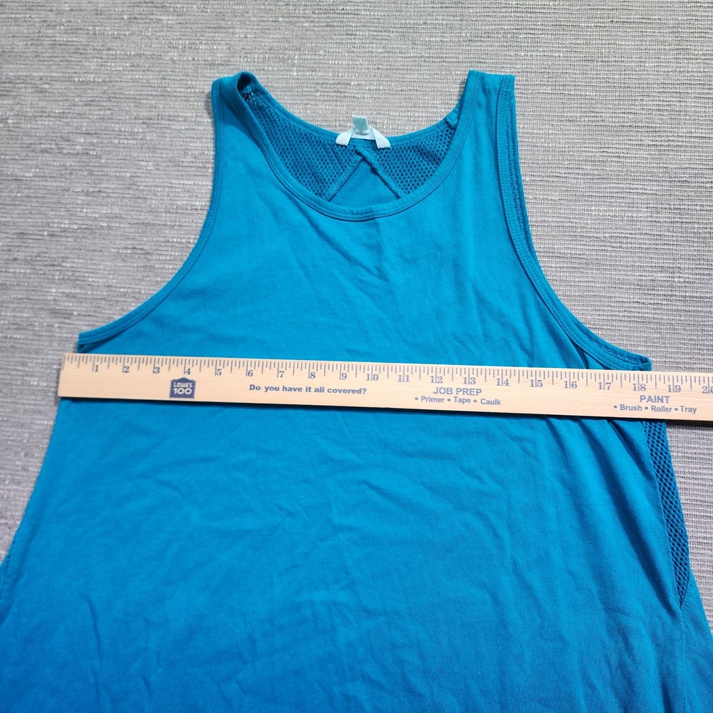 Vans Womens Blue Ombre Mesh Detail Sleeveless A-Line Cotton Tank Dress Size M - Picture 4 of 9